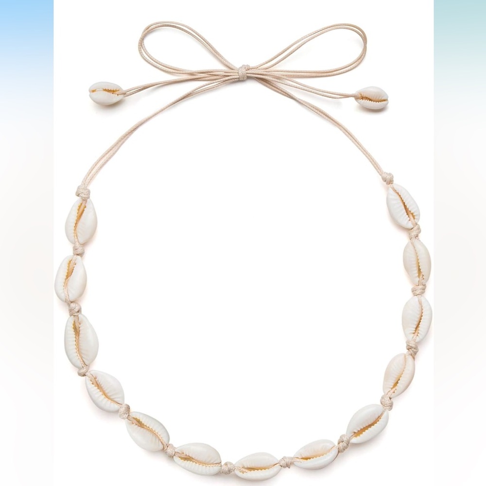 Sea Shell Necklace for Women Summer Beach Natural Cowrie Shell Necklace